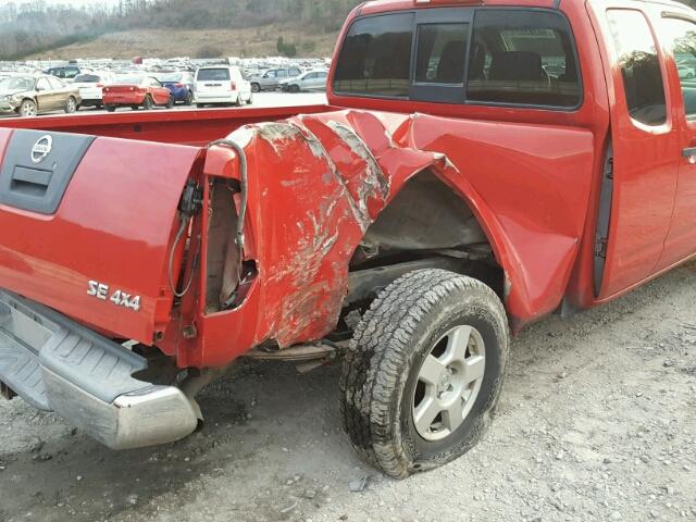 1N6AD06W65C439663 - 2005 NISSAN FRONTIER K RED photo 9