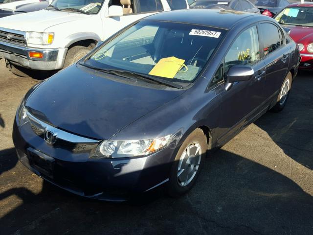 JHMFA3F22AS001642 - 2010 HONDA CIVIC HYBR GRAY photo 2