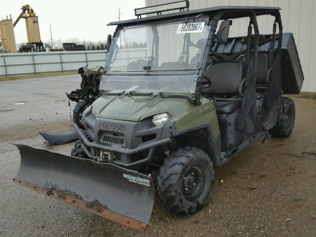 4XAWH76A6D2297336 - 2013 POLARIS RANGER 800 GREEN photo 2