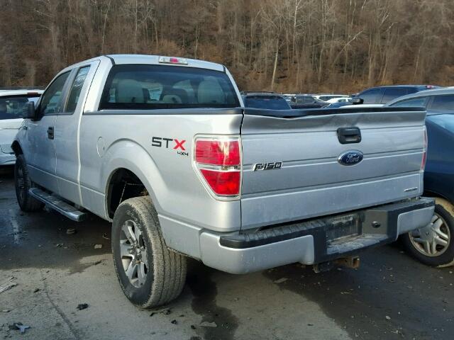 1FTFX1EF8DKE13934 - 2013 FORD F150 SUPER GRAY photo 3