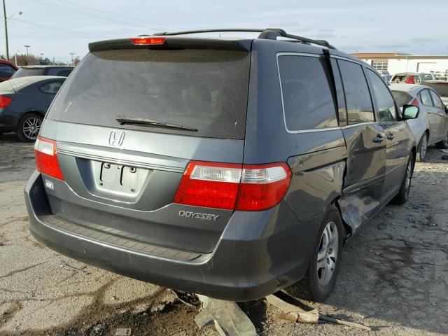 5FNRL38745B068652 - 2005 HONDA ODYSSEY EX GRAY photo 4