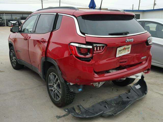 3C4NJCBB1HT611480 - 2017 JEEP COMPASS LA RED photo 3