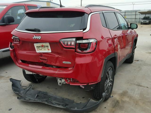 3C4NJCBB1HT611480 - 2017 JEEP COMPASS LA RED photo 4