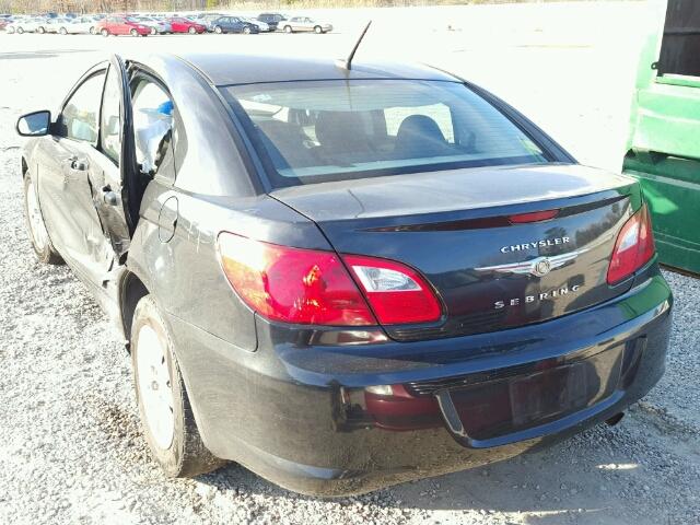 1C3LC46D89N532445 - 2009 CHRYSLER SEBRING LX BLACK photo 3