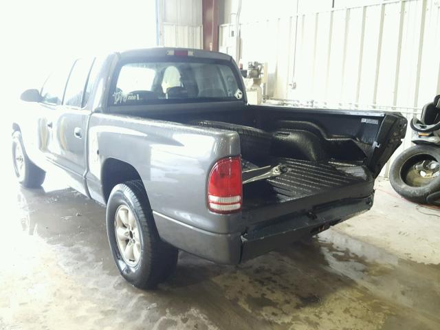 1D7HL38N13S157336 - 2003 DODGE DAKOTA QUA GRAY photo 3