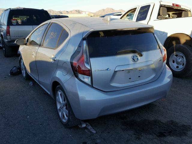 JTDKDTB38F1095982 - 2015 TOYOTA PRIUS C SILVER photo 3