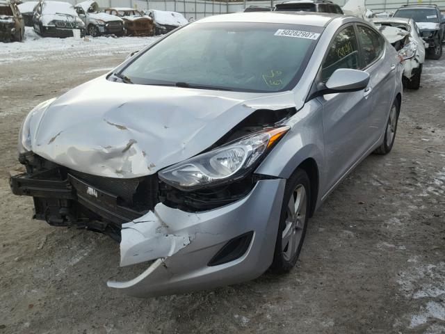 KMHDH4AE2DU723516 - 2013 HYUNDAI ELANTRA GL SILVER photo 2