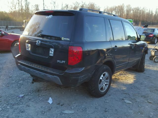 2HKYF18564H535463 - 2004 HONDA PILOT EXL BLACK photo 4