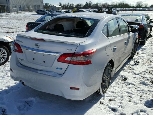 3N1AB7AP1EY282569 - 2014 NISSAN SENTRA S WHITE photo 4