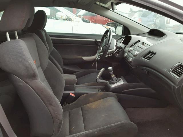 2HGFG21557H706383 - 2007 HONDA CIVIC SI SILVER photo 5