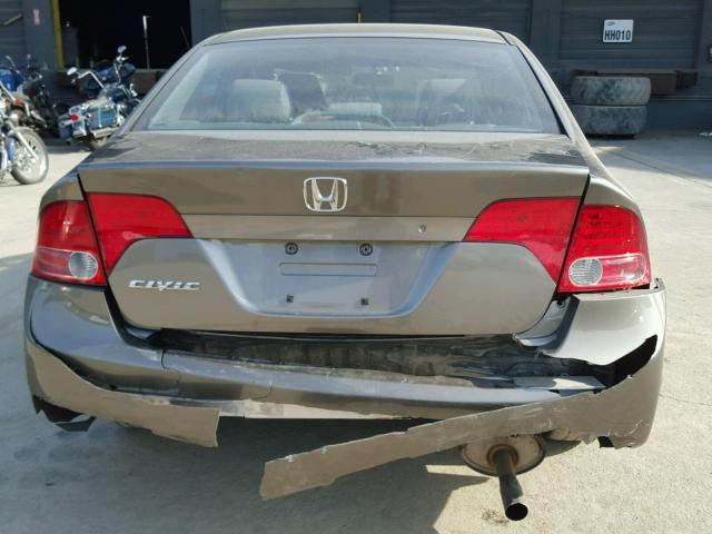 1HGFA16266L049427 - 2006 HONDA CIVIC DX GRAY photo 9