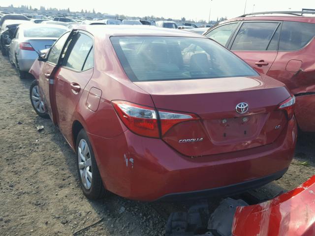 5YFBURHEXEP016060 - 2014 TOYOTA COROLLA L RED photo 3