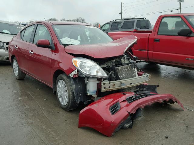 3N1CN7AP9DL885054 - 2013 NISSAN VERSA S RED photo 1