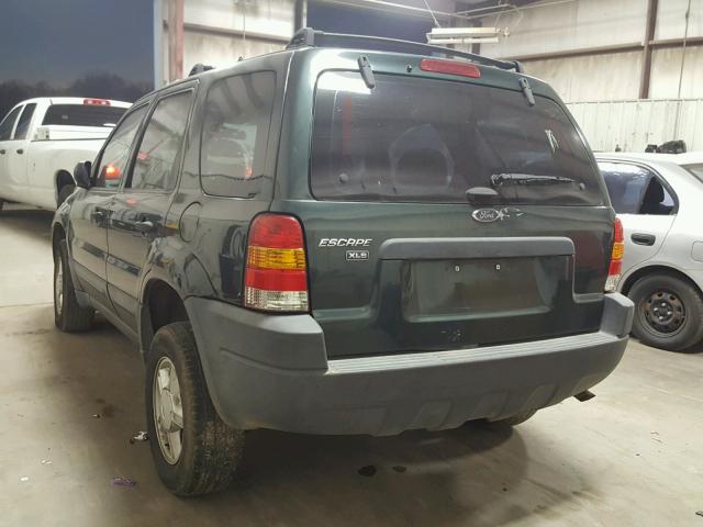 1FMYU92163KA33039 - 2003 FORD ESCAPE XLS GREEN photo 3