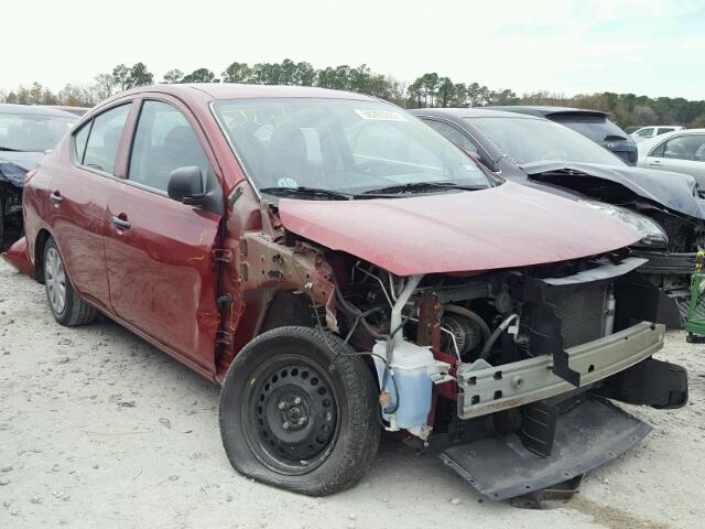 3N1CN7AP0FL869294 - 2015 NISSAN VERSA S RED photo 1