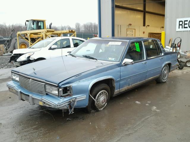 1G6CD5182H4333164 - 1987 CADILLAC DEVILLE BLUE photo 2