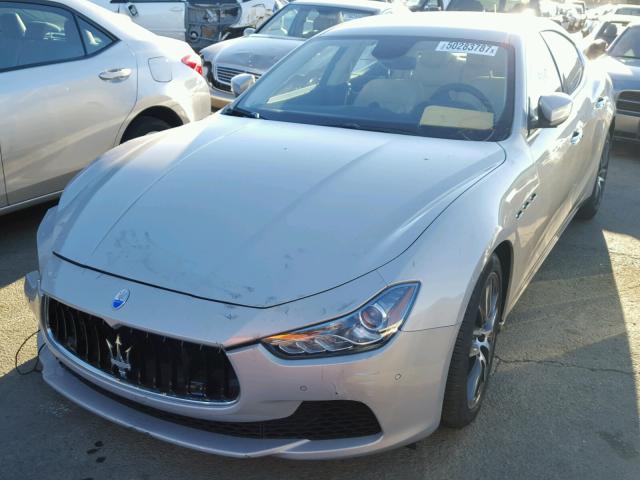 ZAM57XSA5H1242347 - 2017 MASERATI GHIBLI SILVER photo 2