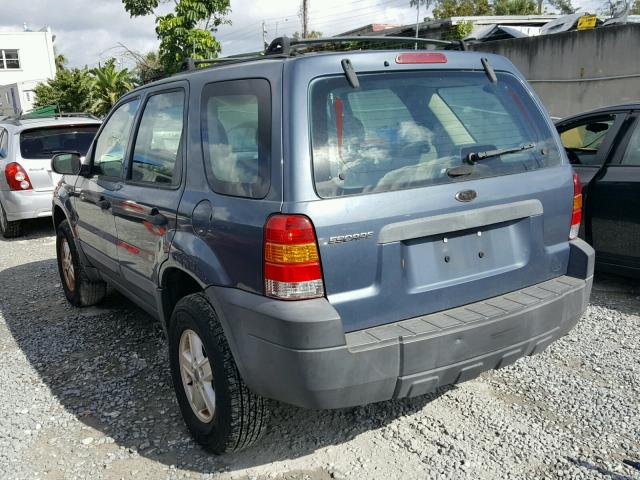 1FMYU02Z96KA34837 - 2006 FORD ESCAPE XLS BLUE photo 3