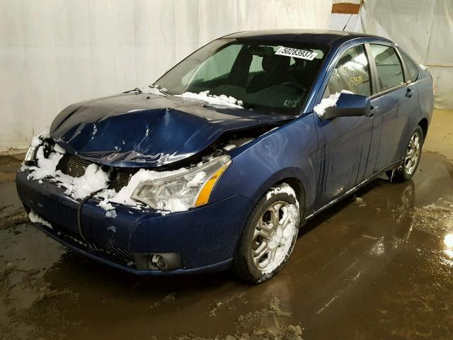 1FAHP36N49W215593 - 2009 FORD FOCUS SES BLUE photo 2