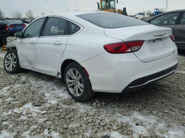 1C3CCCAB9FN623896 - 2015 CHRYSLER 200 LIMITE WHITE photo 3