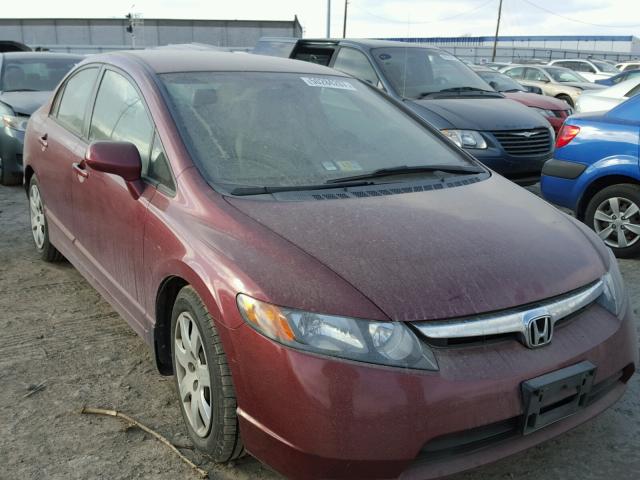 1HGFA16517L049329 - 2007 HONDA CIVIC LX RED photo 1