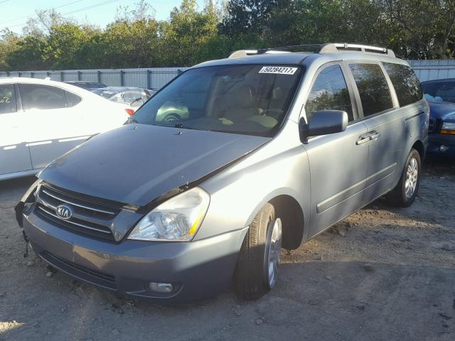 KNDMB233266099780 - 2006 KIA SEDONA EX BLUE photo 2