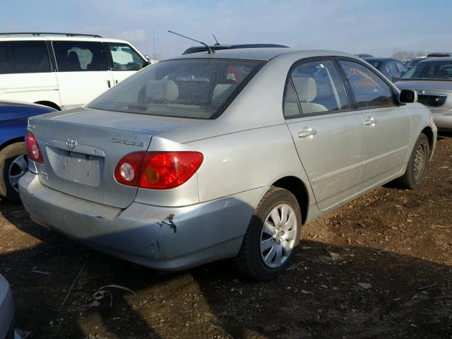 JTDBR32E042018274 - 2004 TOYOTA COROLLA CE SILVER photo 4