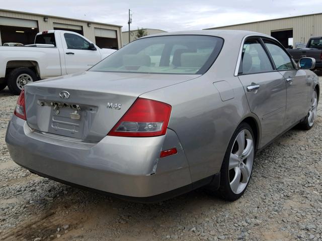 JNKAY41E94M401042 - 2004 INFINITI M45 GRAY photo 4