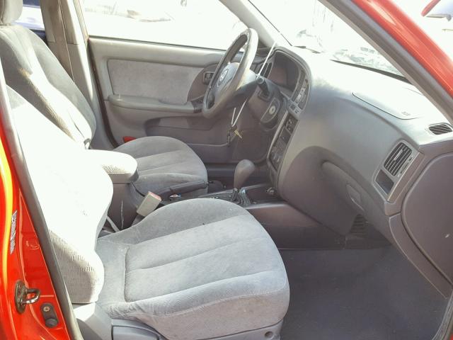 KMHDN46D74U873212 - 2004 HYUNDAI ELANTRA GL RED photo 5