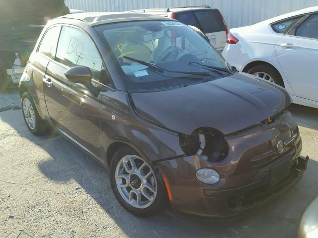 3C3CFFDR8CT296128 - 2012 FIAT 500 POP BROWN photo 1