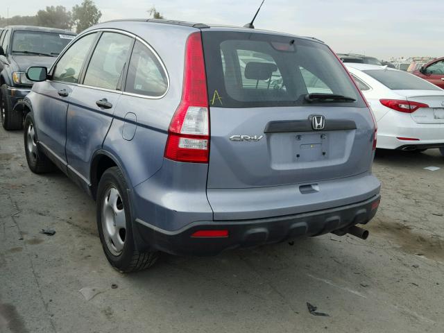 JHLRE38337C003351 - 2007 HONDA CR-V LX BLUE photo 3