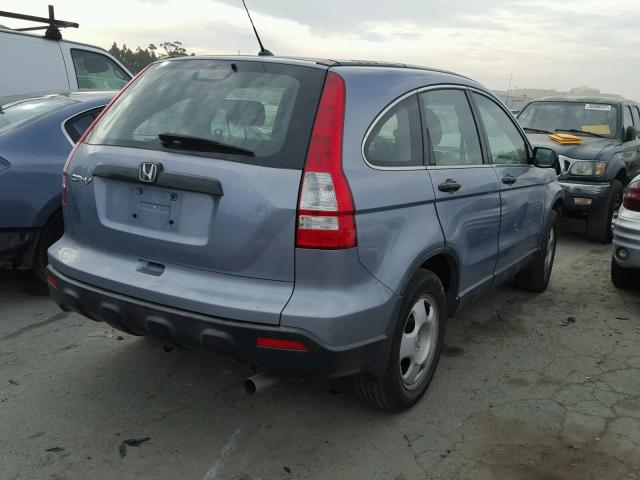 JHLRE38337C003351 - 2007 HONDA CR-V LX BLUE photo 4