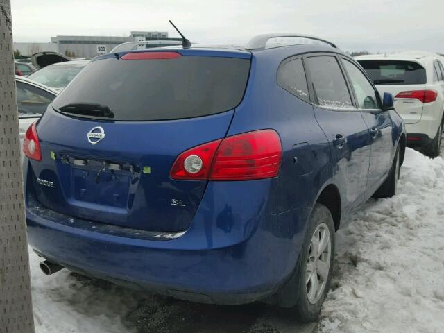 JN8AS58T78W007292 - 2008 NISSAN ROGUE S BLUE photo 4