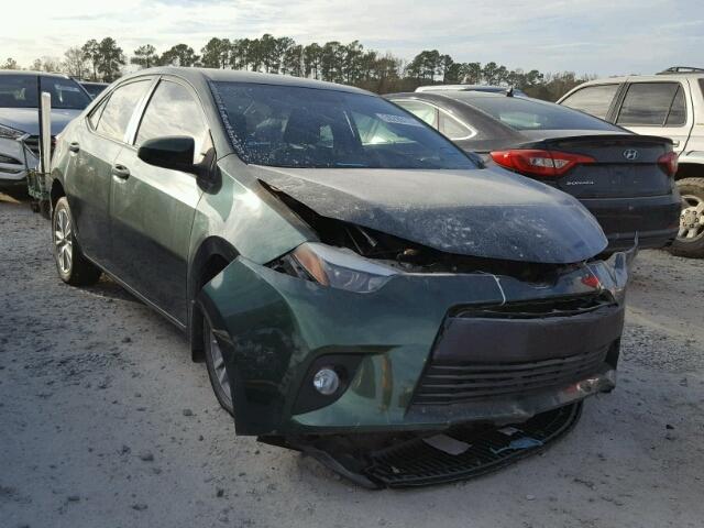 5YFBURHE1EP116077 - 2014 TOYOTA COROLLA L GREEN photo 1