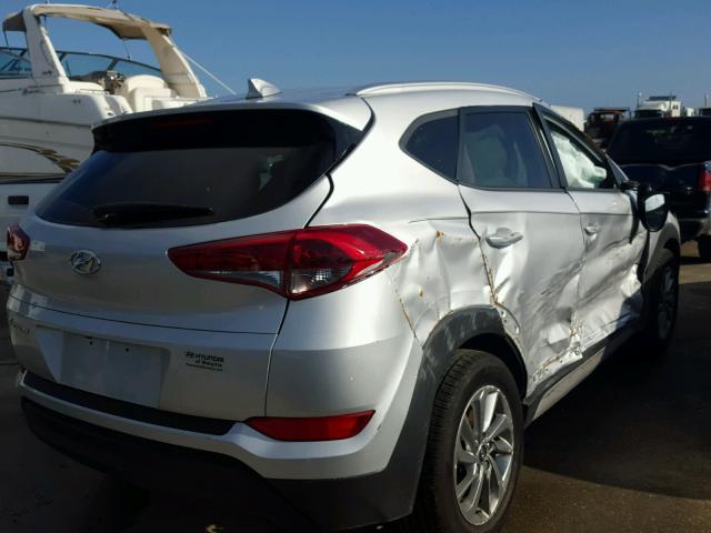 KM8J33A47HU481492 - 2017 HYUNDAI TUCSON LIM SILVER photo 4