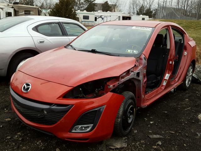 JM1BL1S65A1340277 - 2010 MAZDA 3 S RED photo 2