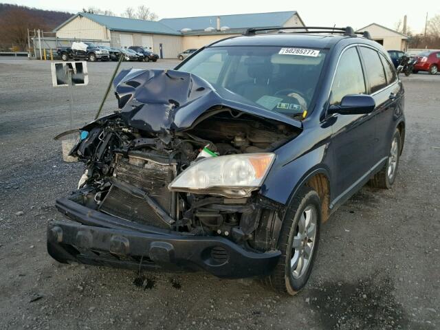 JHLRE48707C077836 - 2007 HONDA CR-V EXL BLUE photo 2