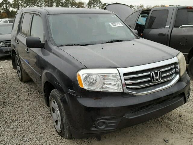 5FNYF3H20DB042264 - 2013 HONDA PILOT LX BLACK photo 1