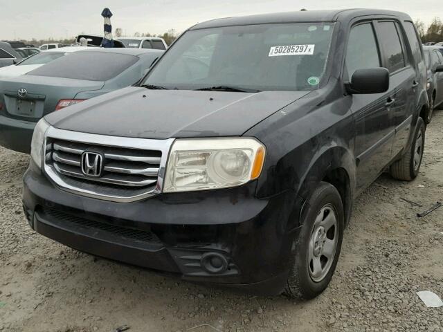 5FNYF3H20DB042264 - 2013 HONDA PILOT LX BLACK photo 2