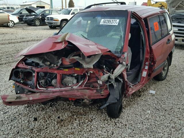 2CNBJ13C0Y6929959 - 2000 CHEVROLET TRACKER BURGUNDY photo 2