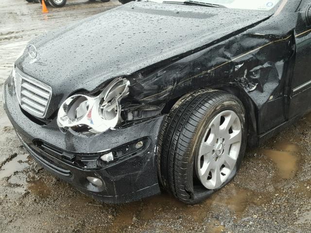 WDBRF61JX5F586550 - 2005 MERCEDES-BENZ C 240 BLACK photo 9