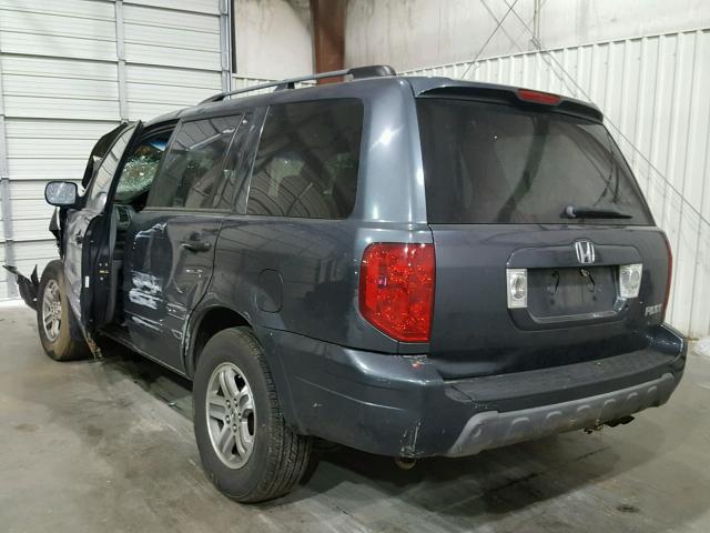 2HKYF18795H566337 - 2005 HONDA PILOT EXL GRAY photo 3