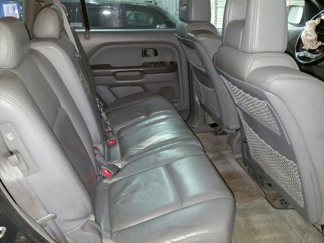 2HKYF18795H566337 - 2005 HONDA PILOT EXL GRAY photo 6