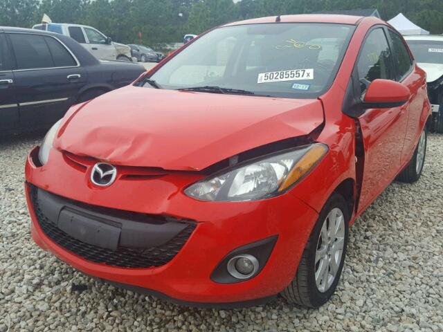 JM1DE1LY4D0155442 - 2013 MAZDA MAZDA2 RED photo 2