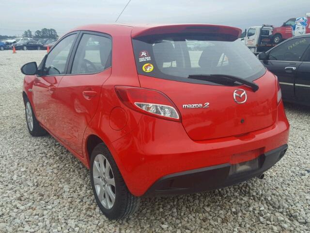 JM1DE1LY4D0155442 - 2013 MAZDA MAZDA2 RED photo 3