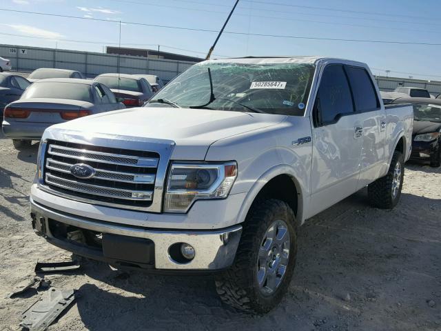 1FTFW1EF8EKE53161 - 2014 FORD F150 SUPER WHITE photo 2