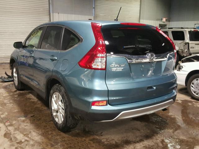 5J6RM4H50FL050224 - 2015 HONDA CR-V EX BLUE photo 3