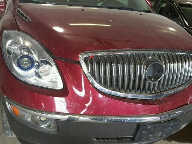 5GAEV237X8J119354 - 2008 BUICK ENCLAVE CX BURGUNDY photo 9