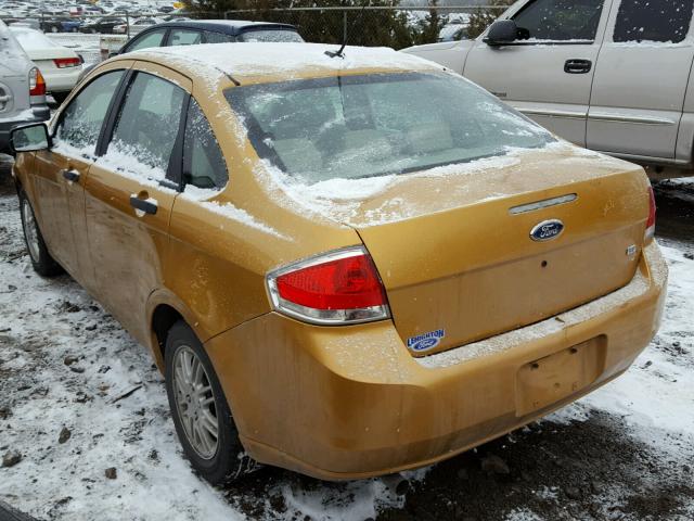 1FAHP35N09W111135 - 2009 FORD FOCUS SE GOLD photo 3