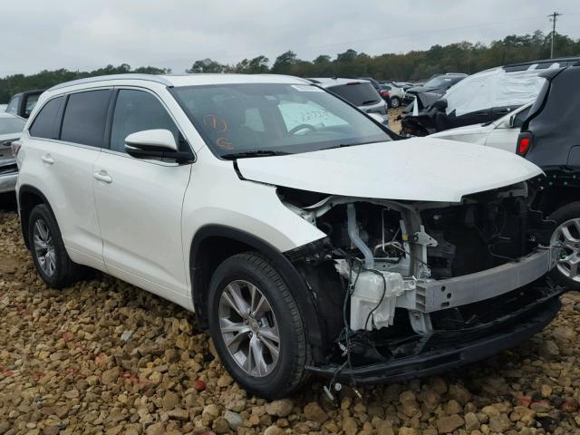 5TDKKRFH7ES022957 - 2014 TOYOTA HIGHLANDER WHITE photo 1